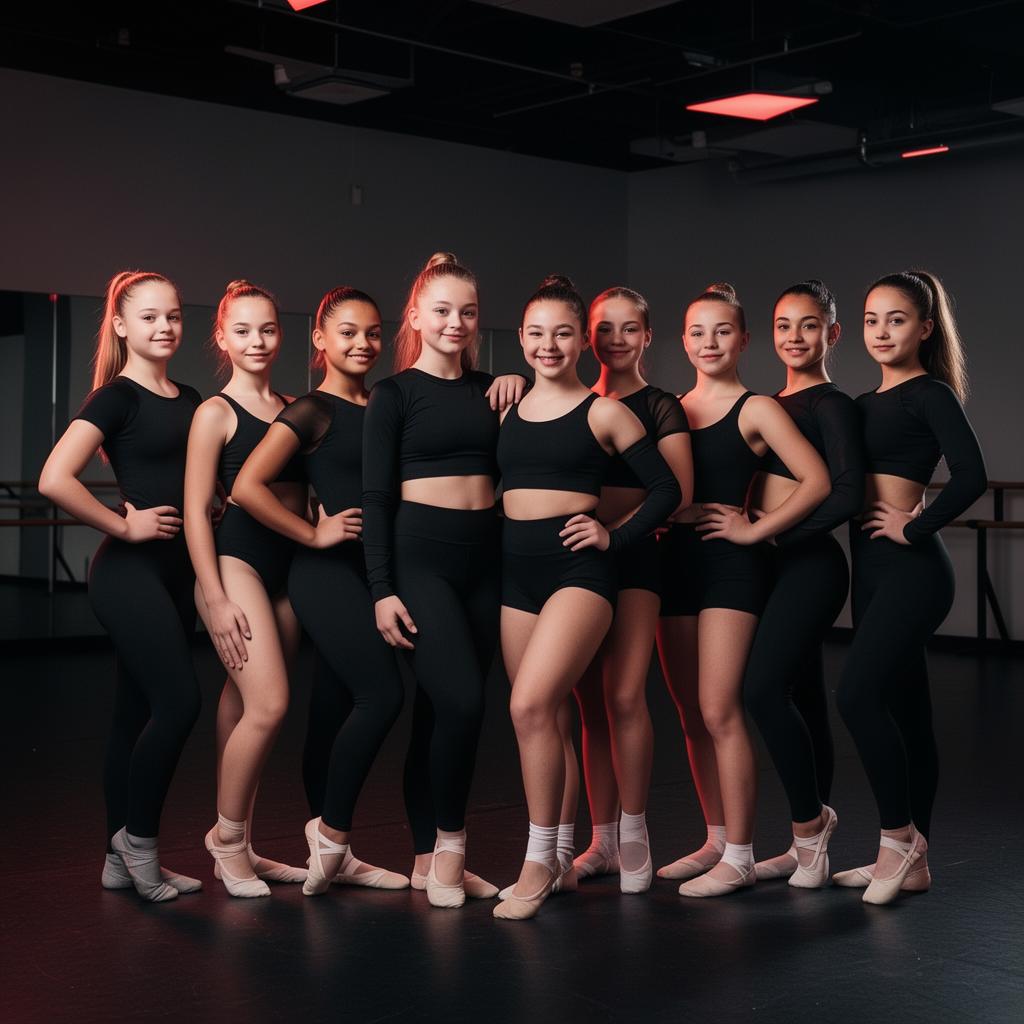 FYRE girls competition dance team together
